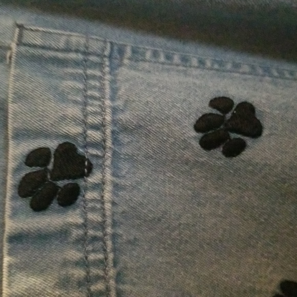 3 XL WOMENS TOPS/ PULLOVER/KITTY BLUEJEAN BLOUSE / PRETTY FLOWERED BLOUSE - Picture 8 of 10